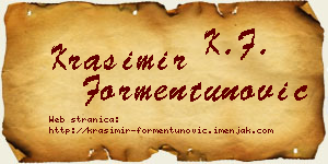 Krasimir Formentunović vizit kartica